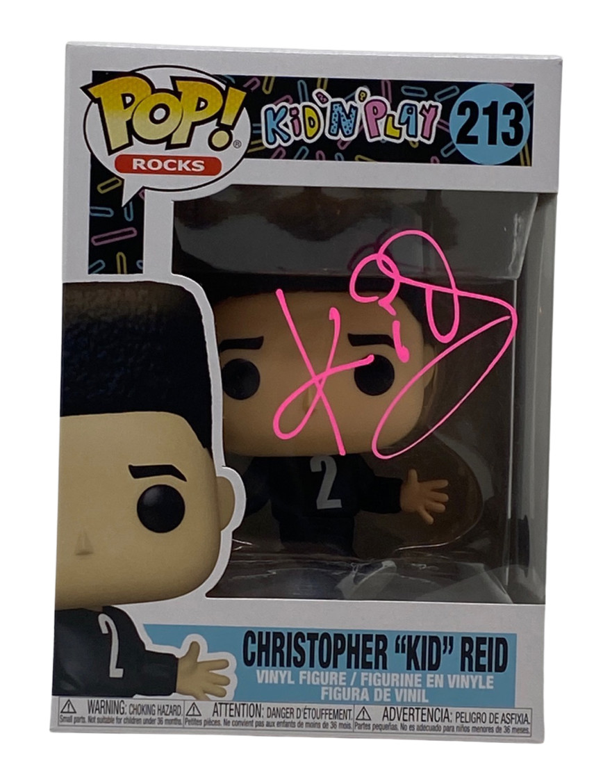 Christopher Kid Reid Signed Funko Pop #213 Kid N Play House Party Beckett COA