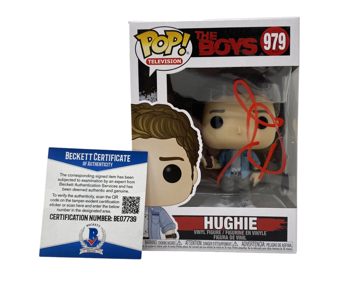 Jack Quaid Signed Autographed Funko Pop Hughie The Boys #979 Beckett COA