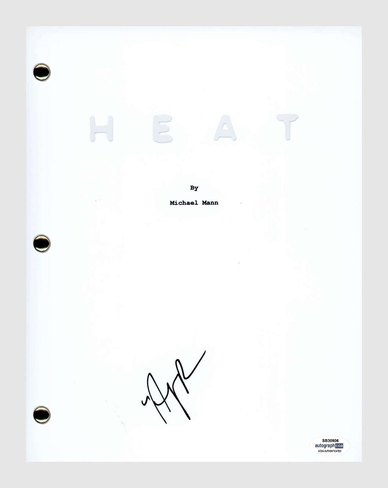 Amy Brenneman Signed Autographed Heat Movie Script Full Screenplay ACOA COA