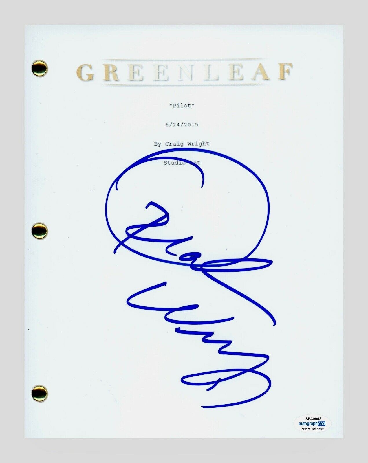 Oprah Winfrey Signed Autographed Greenleaf Pilot Script Full Screenplay ACOA COA
