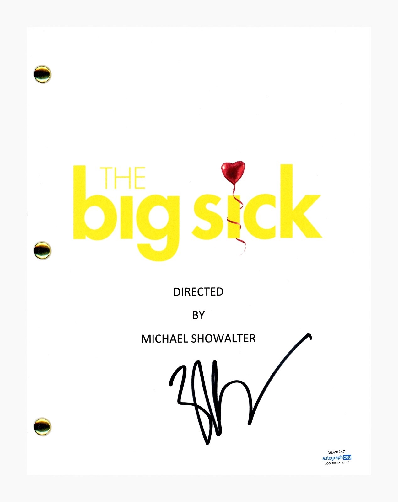 ZOE KAZAN SIGNED AUTOGRAPHED THE BIG SICK MOVIE SCRIPT FULL SCREENPLAY ACOA COA COLLECTIBLE MEMORABILIA