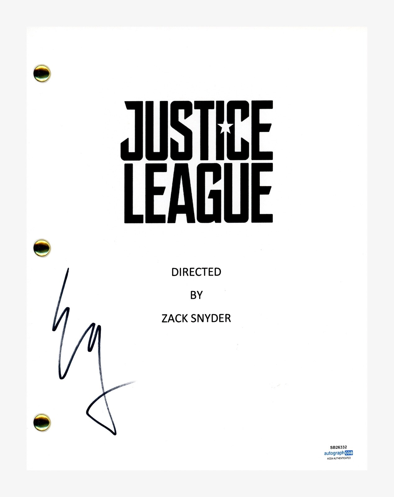 Ezra Miller Signed Autographed Justice League Movie Script The Flash ACOA COA