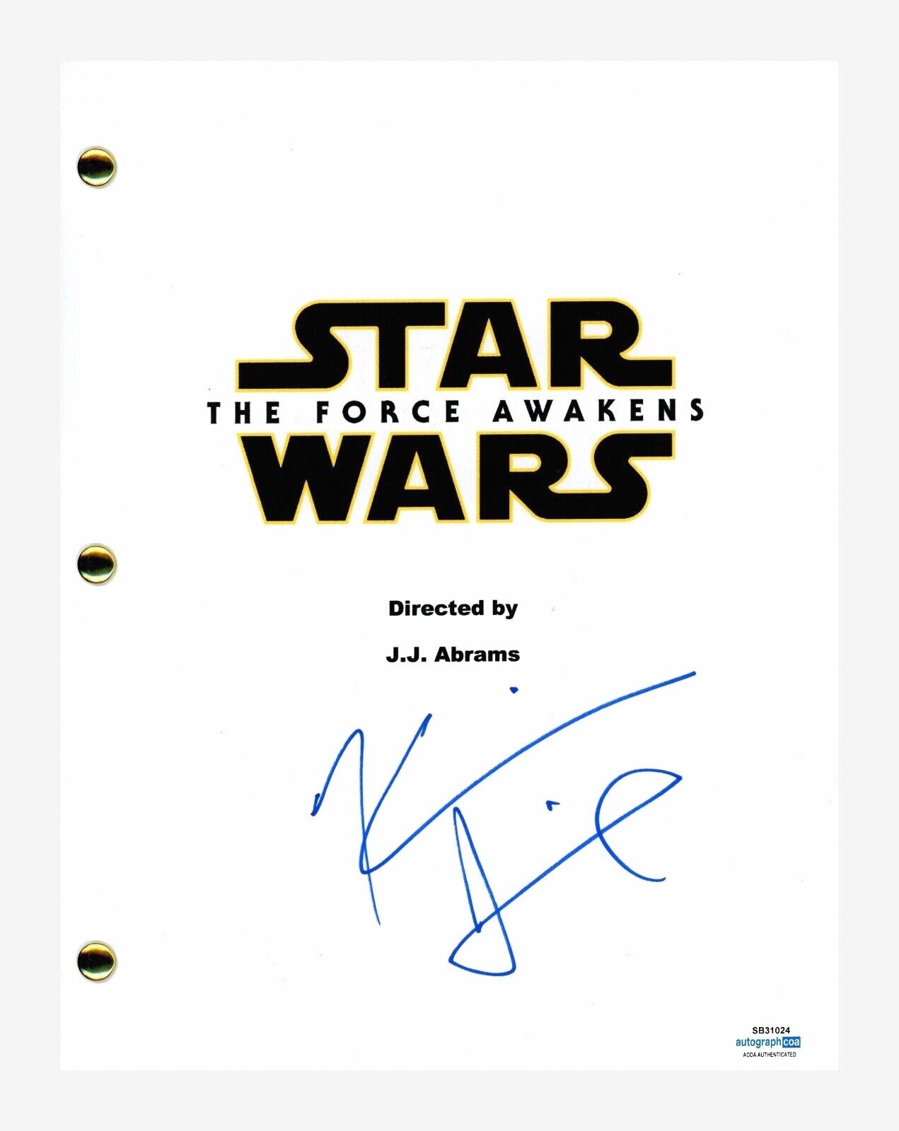 Kevin Smith Signed Autographed Star Wars The Force Awakens Movie Script ACOA COA
