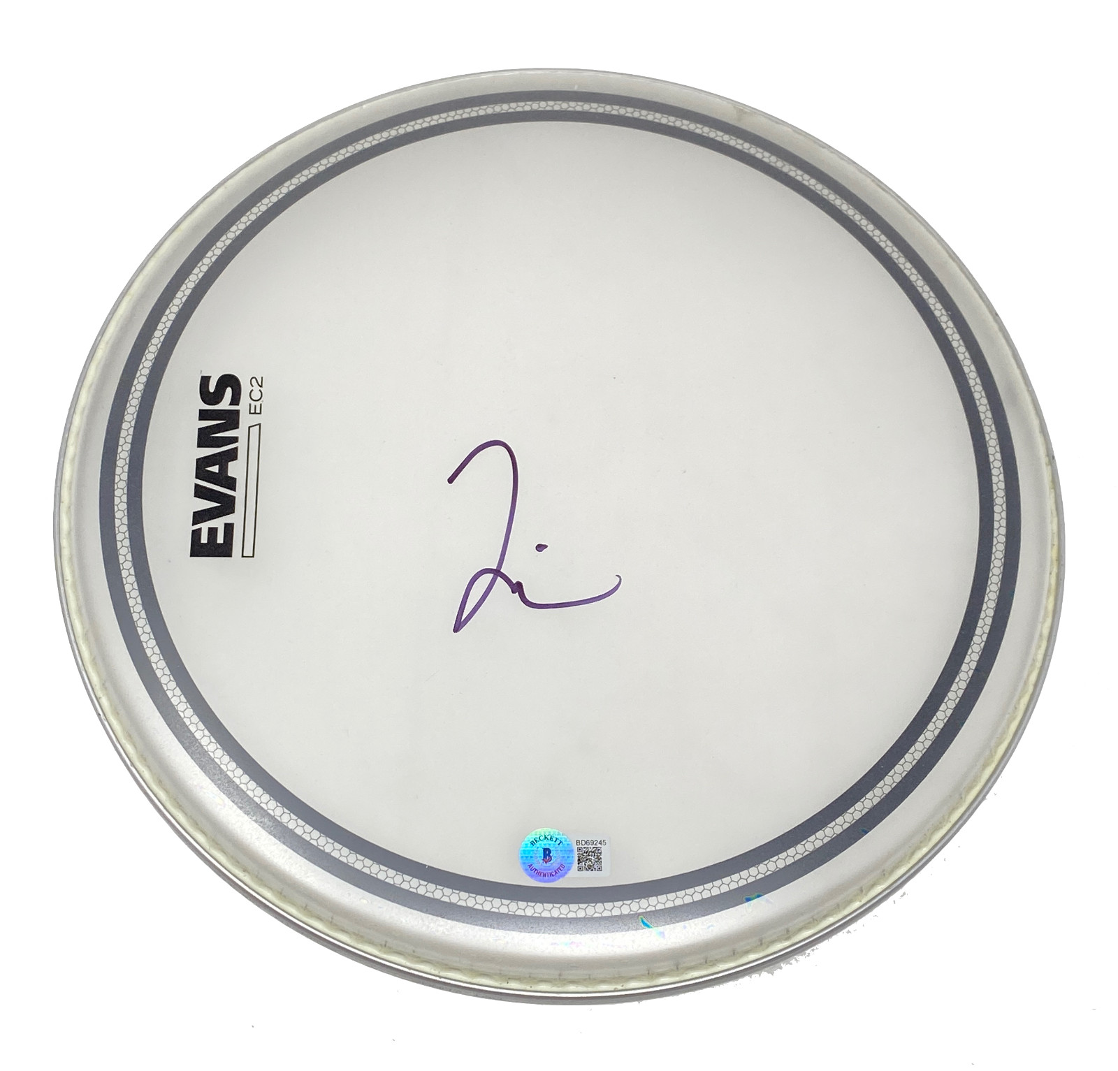 TAYLOR HAWKINS SIGNED AUTOGRAPHED 12″ DRUMHEAD BECKETT BAS COA COLLECTIBLE MEMORABILIA
