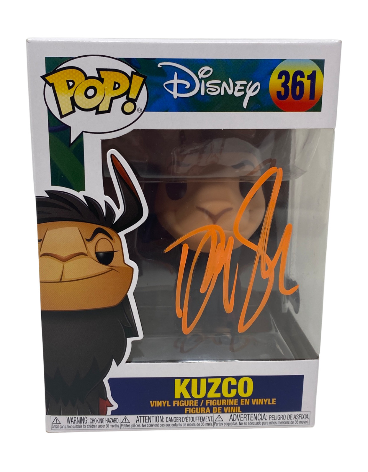 DAVID SPADE SIGNED FUNKO POP FIGURE KUZCO THE EMPEROR’S NEW GROOVE BECKETT COA COLLECTIBLE MEMORABILIA