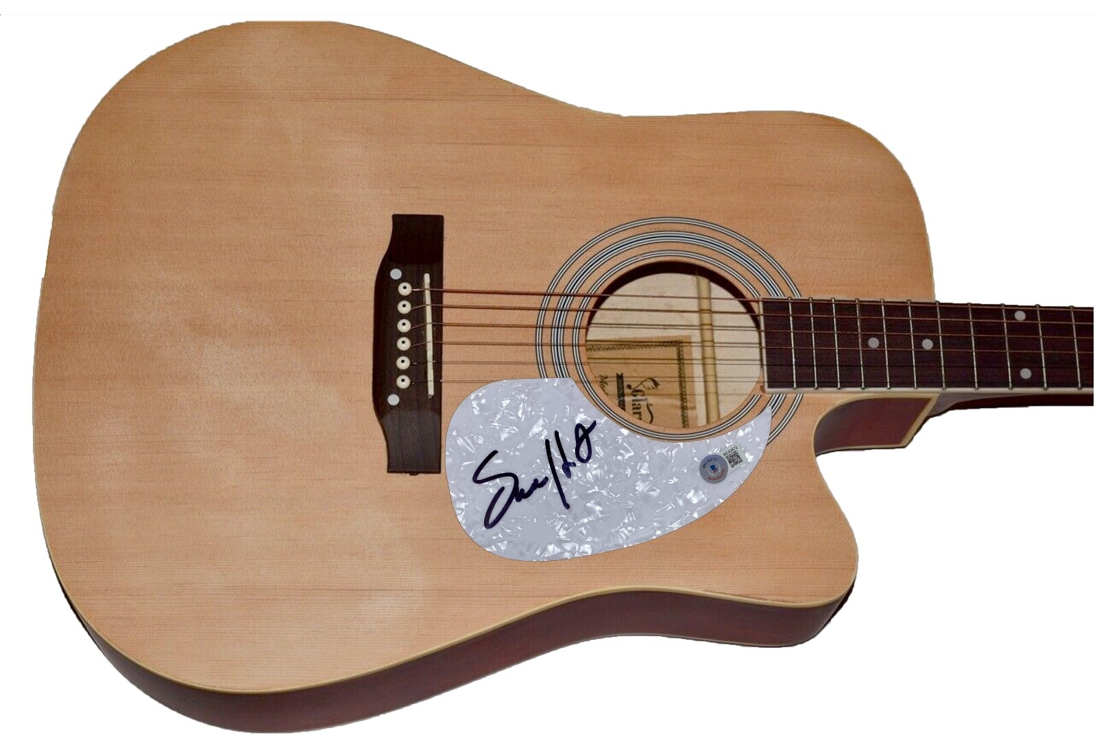 SAM HUNT SIGNED AUTOGRAPHED FULL SIZE ACOUSTIC GUITAR COUNTRY STAR BECKETT COA COLLECTIBLE MEMORABILIA