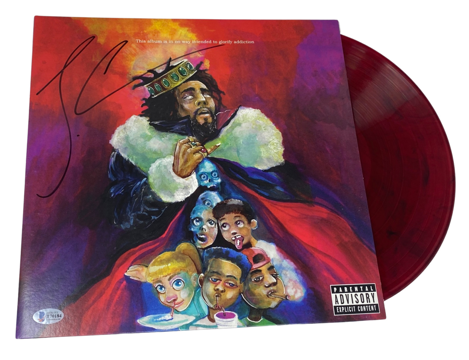J Cole Signed Autographed KOD Vinyl Record Album LP Beckett COA