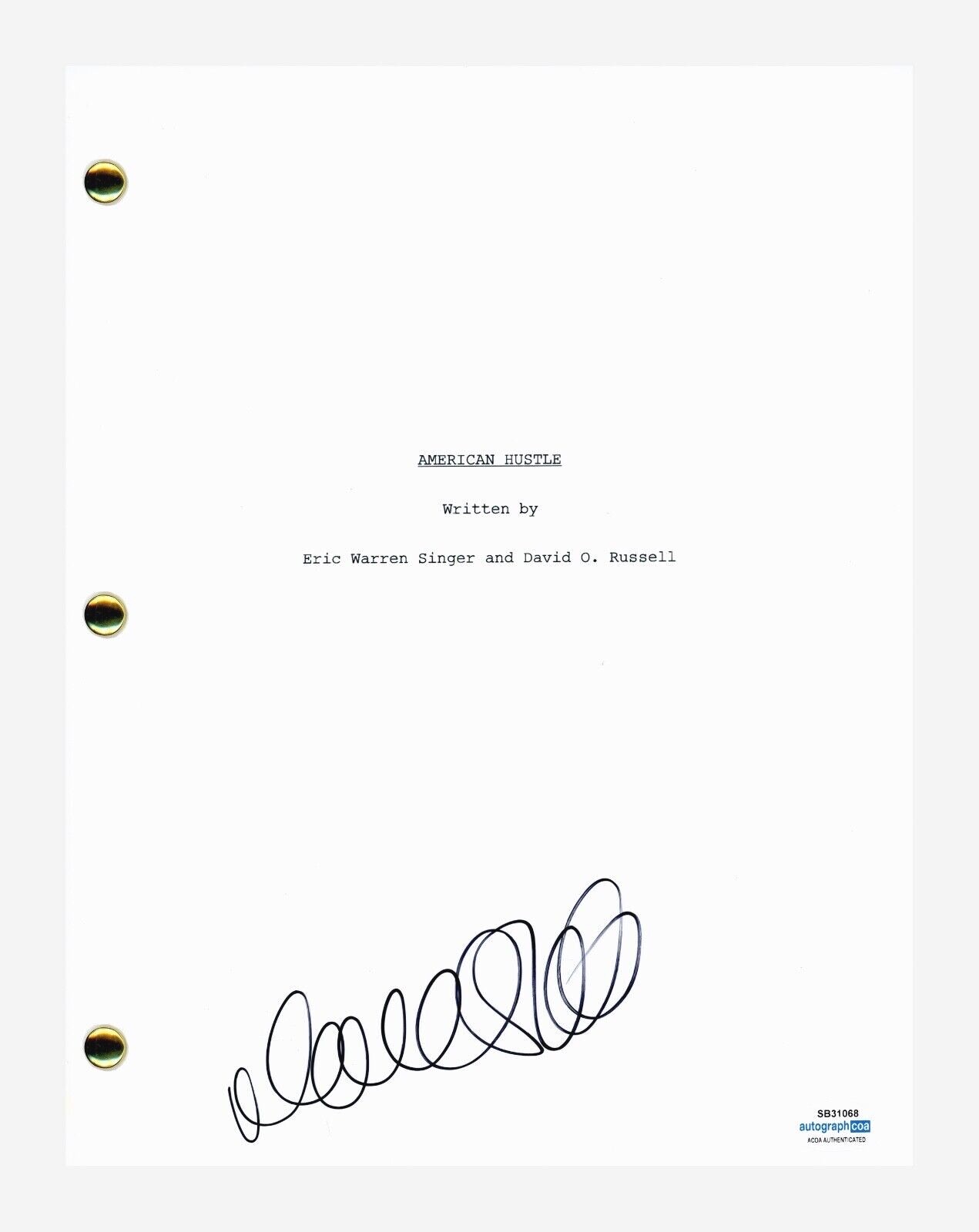 DAVID O. RUSSELL SIGNED AUTOGRAPHED AMERICAN HUSTLE SCRIPT SCREENPLAY ACOA COA COLLECTIBLE MEMORABILIA