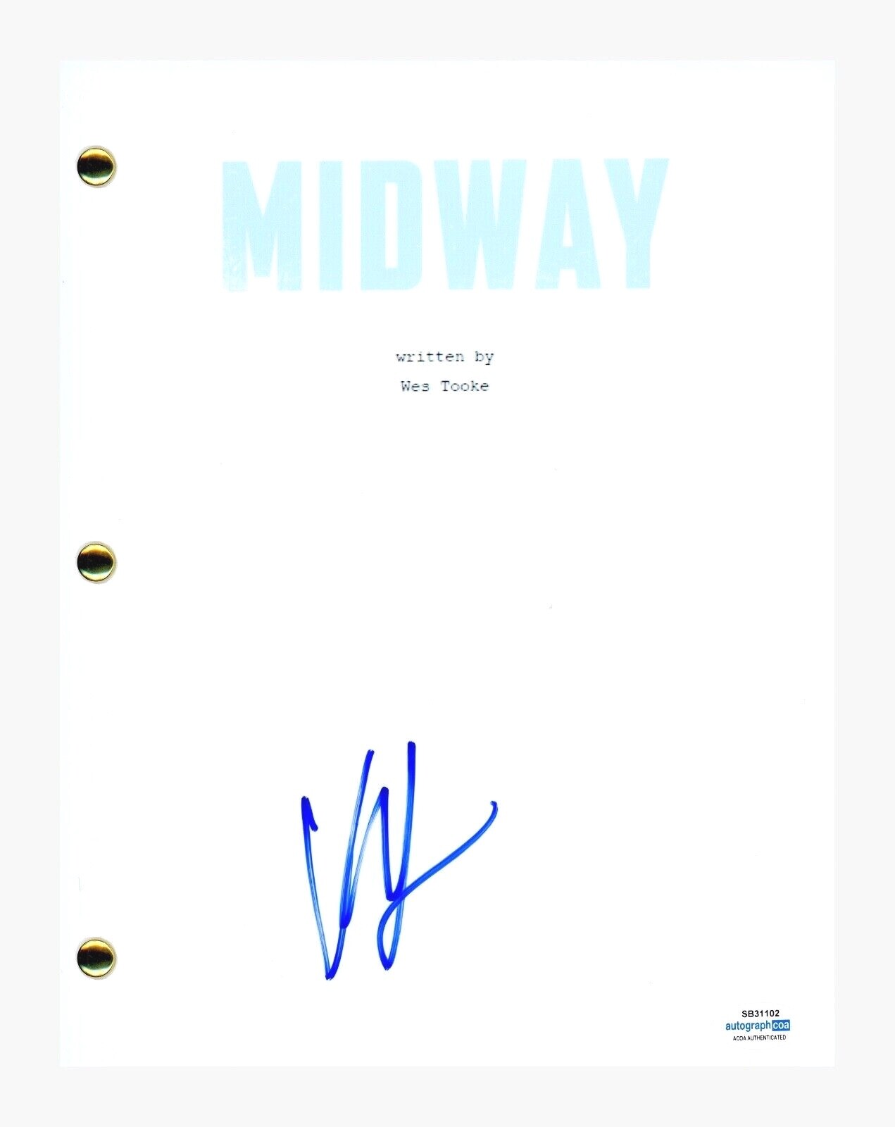 Keann Johnson Signed Autographed Midway Movie Script Full Screenplay ACOA COA