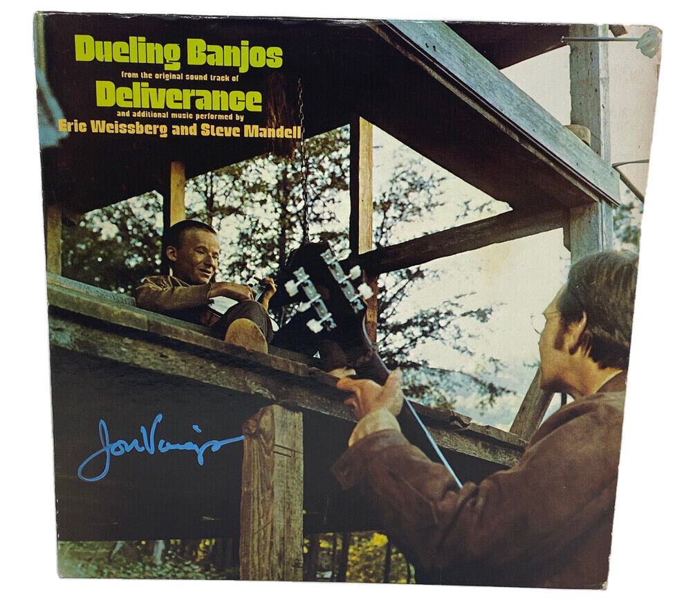 Jon Voight Signed Deliverance Dueling Banjos Soundtrack Vinyl LP Beckett COA