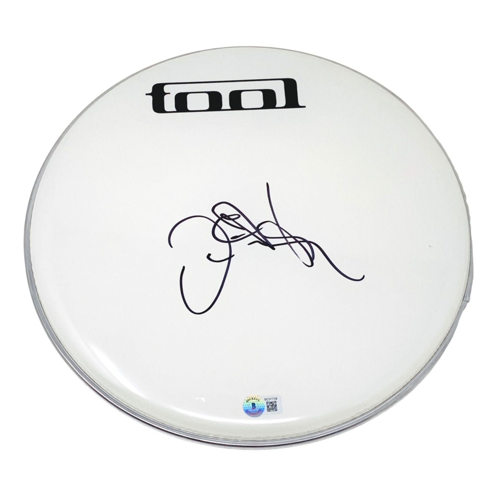 DANNY CAREY TOOL SIGNED AUTOGRAPHED 13″ DRUMHEAD DRUMMER BECKETT COA COLLECTIBLE MEMORABILIA