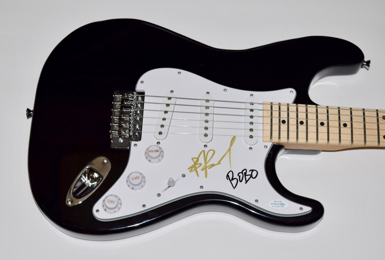 CYPRESS HILL SIGNED AUTOGRAPHED ELECTRIC GUITAR B-REAL ERIC BOBO ACOA COA COLLECTIBLE MEMORABILIA