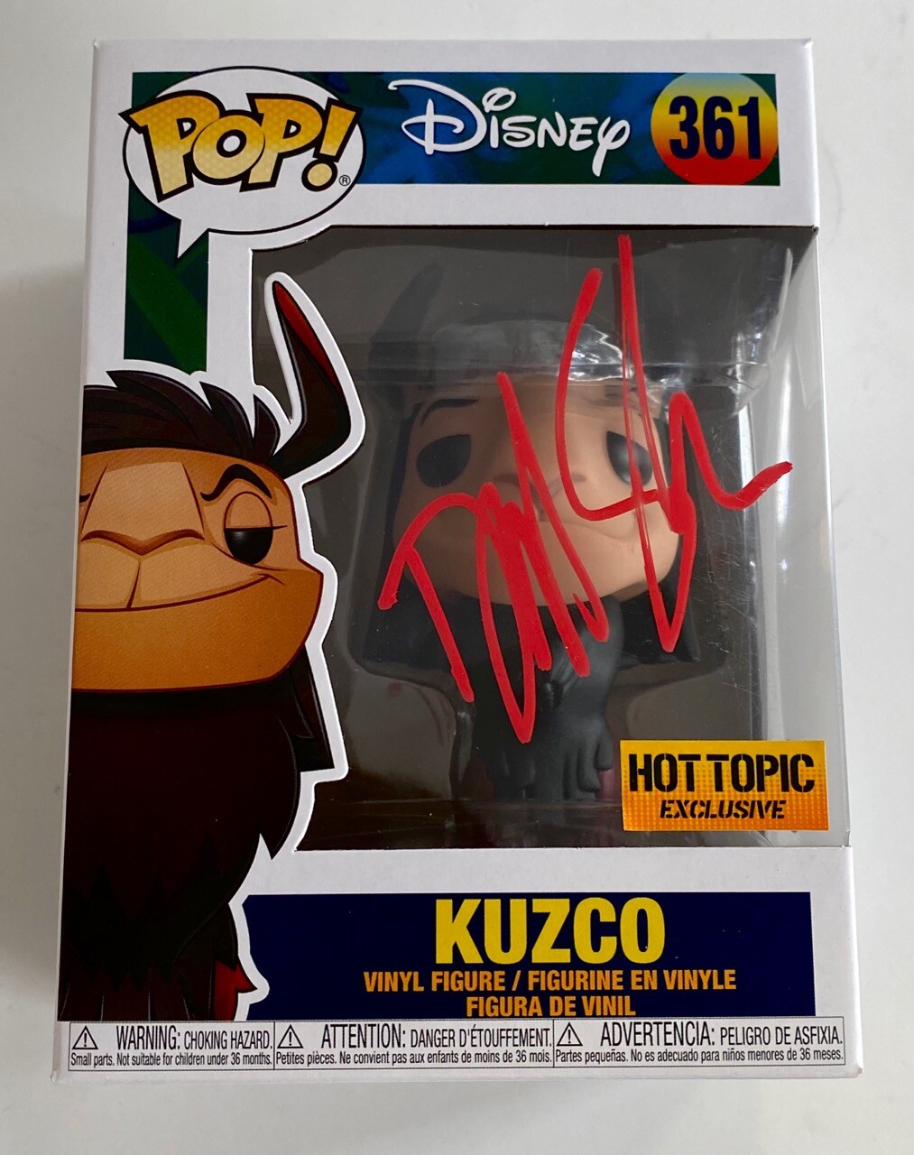 David Spade Signed Funko Pop Figure Kuzco The Emperor's New Groove Beckett COA