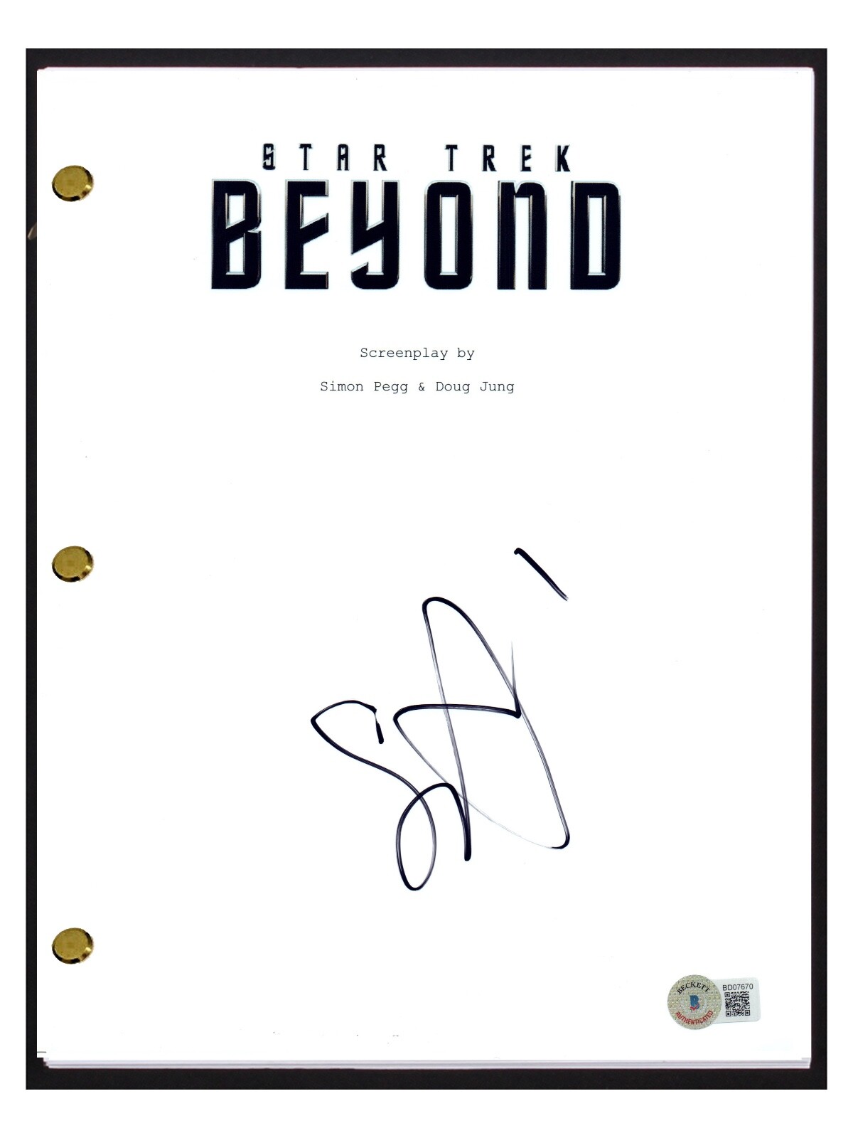 Sofia Boutella Signed Autograph Star Trek Beyond Movie Script Jaylah Beckett COA