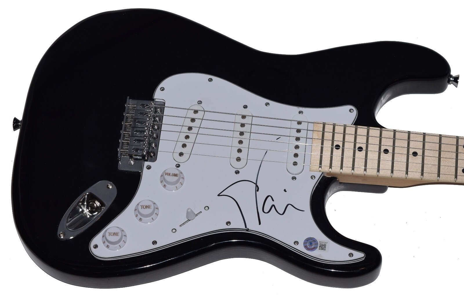 STEVE VAI SIGNED AUTOGRAPHED ELECTRIC GUITAR ROCK GUITARIST BECKETT BAS COA COLLECTIBLE MEMORABILIA