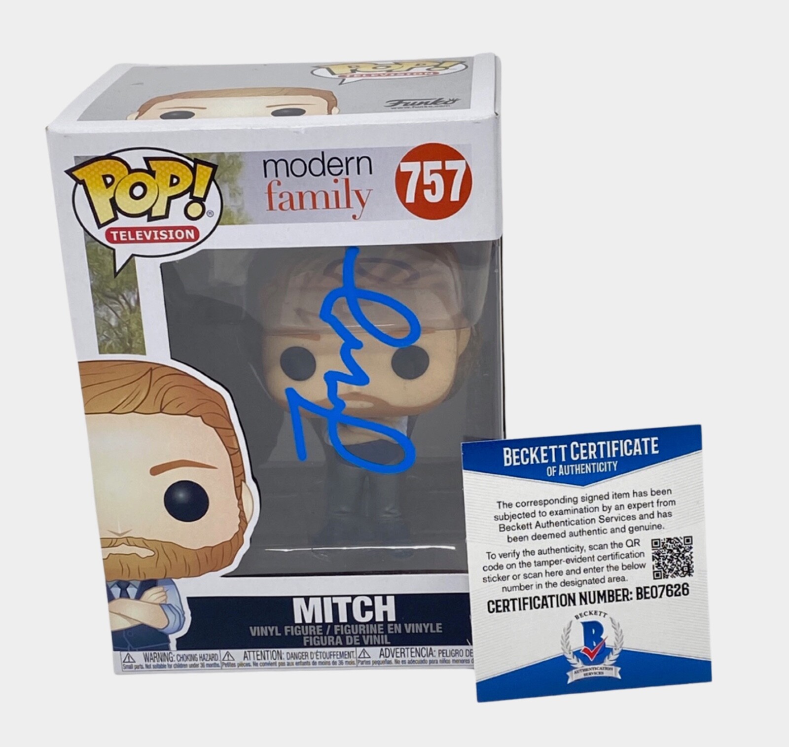 Jesse Tyler Ferguson Signed Autograph Mitch Modern Family Funko Pop Beckett COA