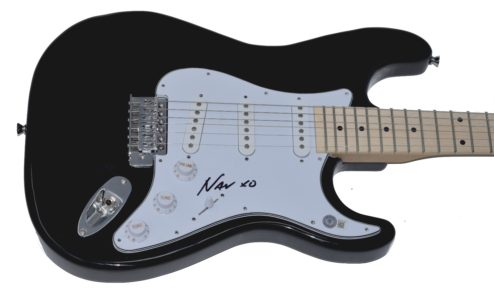 NAV SIGNED AUTOGRAPHED ELECTRIC GUITAR HIP HOP RAPPER BECKETT BAS COA COLLECTIBLE MEMORABILIA
