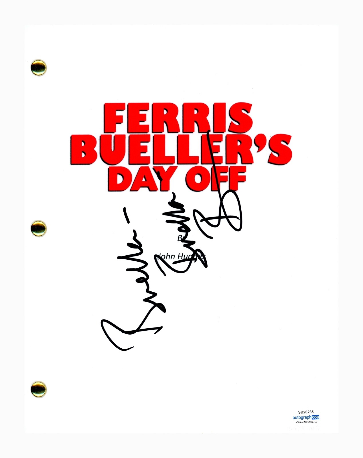 Ben Stein Signed Autographed Ferris Bueller's Day Off Full Movie Script ACOA COA