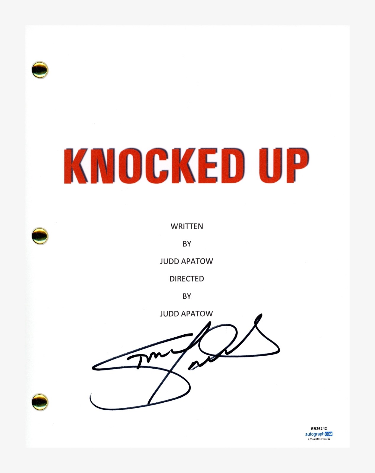 Stormy Daniels Signed Autographed Knocked Up Movie Script Screenplay ACOA COA