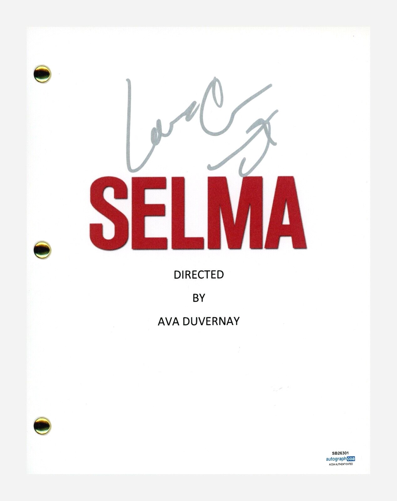 Common Signed Autographed Selma Movie Script Full Screenplay ACOA COA