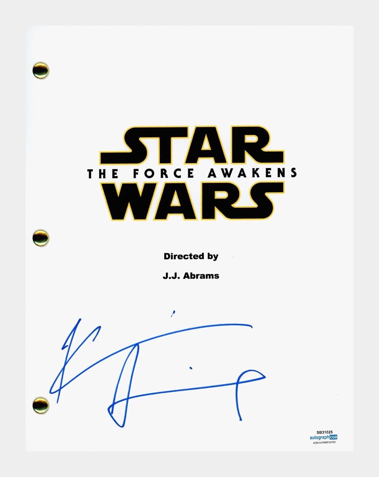 Kevin Smith Signed Autographed Star Wars The Force Awakens Movie Script ACOA COA