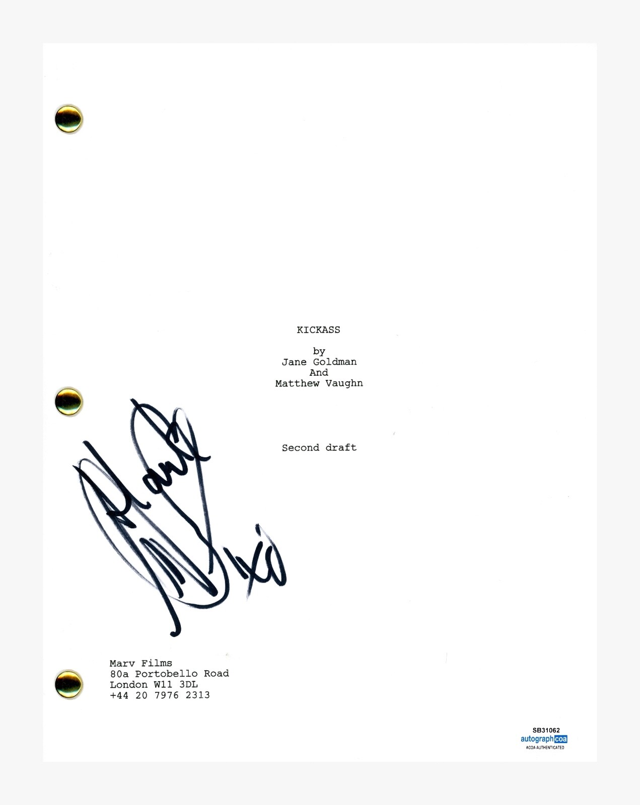 Chloe Moretz Signed Autographed Kick-Ass Movie Script Screenplay ACOA COA