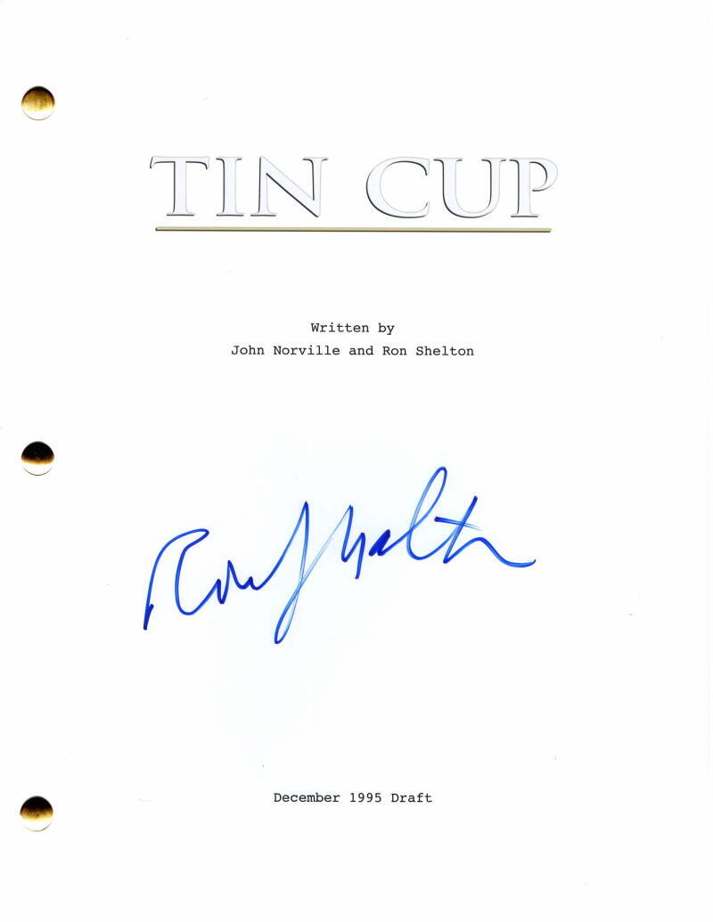 RON SHELTON SIGNED AUTOGRAPH TIN CUP FULL MOVIE SCRIPT KEVIN COSTNER RENE RUSSO