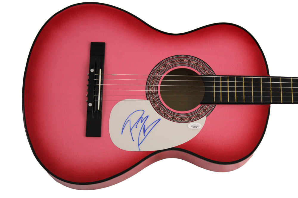 POST MALONE SIGNED AUTOGRAPH PINK ACOUSTIC GUITAR HOLLYWOOD'S BLEEDING JSA COA