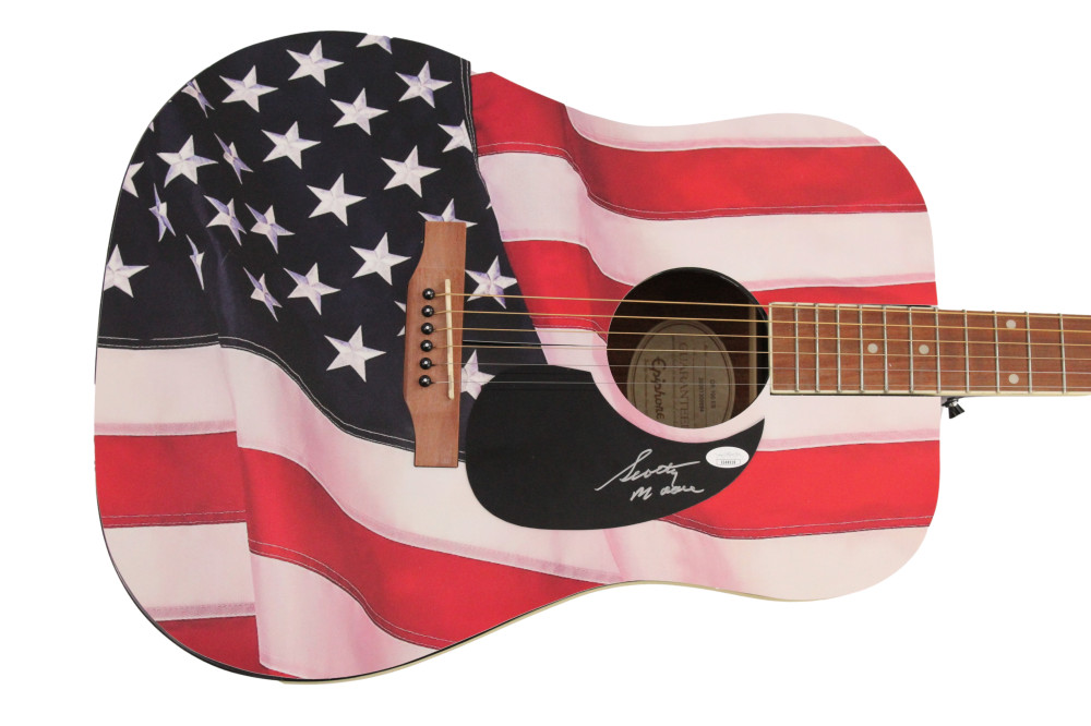 SCOTTY MOORE SIGNED AUTOGRAPH CUSTOM EPIPHONE GUITAR ELVIS PRESLEY BAND JSA COA
