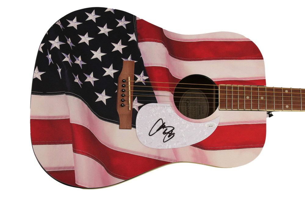 CHRIS YOUNG SIGNED AUTOGRAPH CUSTOM 1/1 GIBSON EPIPHONE ACOUSTIC GUITAR JSA COA