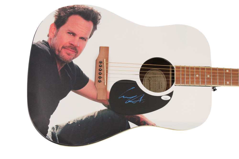 GARY ALLAN SIGNED AUTOGRAPH CUSTOM 1/1 GIBSON EPIPHONE ACOUSTIC GUITAR – JSA COA COLLECTIBLE MEMORABILIA