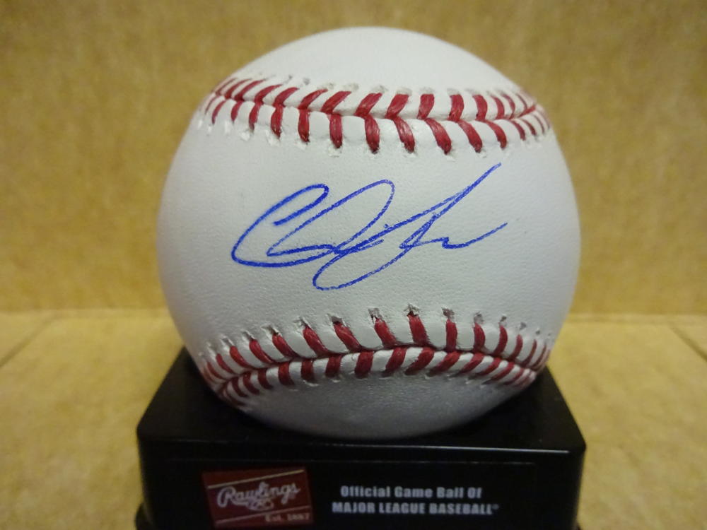 CHRIS REED DODGERS/MARLINS SIGNED M.L. BASEBALL W/COA