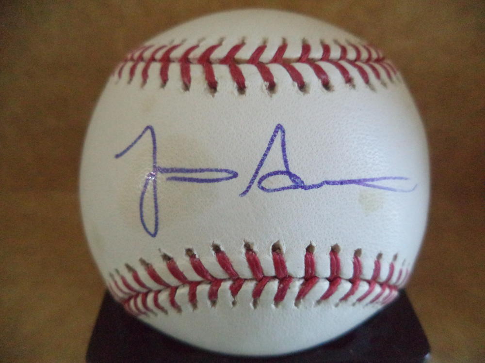 JAMES SIMMONS OAKLAND A'S SIGNED AUTOGRAPHED M.L. BASEBALL W/COA