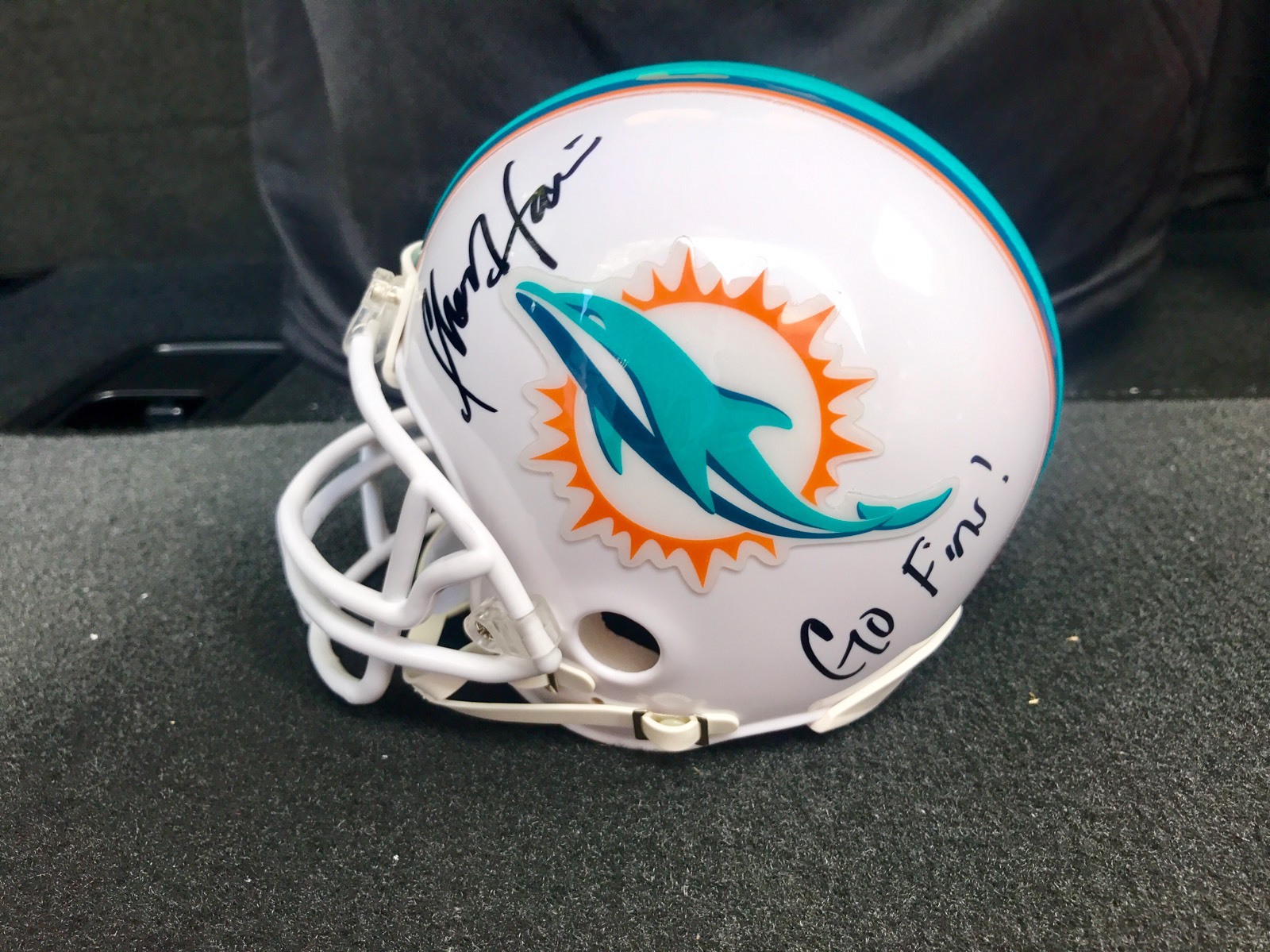 Charles Harris Hand Signed Miami Dolphins Mini Helmet JSA CERT Missouri NFL