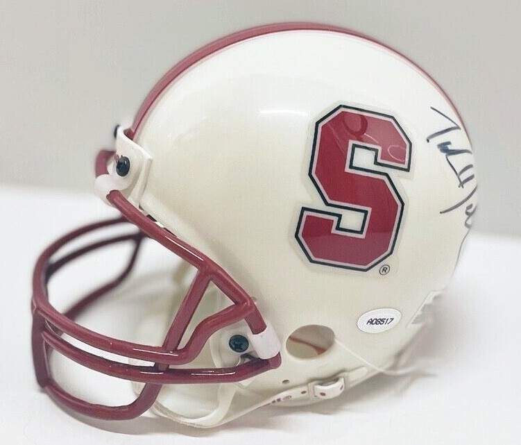 TANK WILLIAMS Signed Mini Helmet Stanford University MRA COA Titans