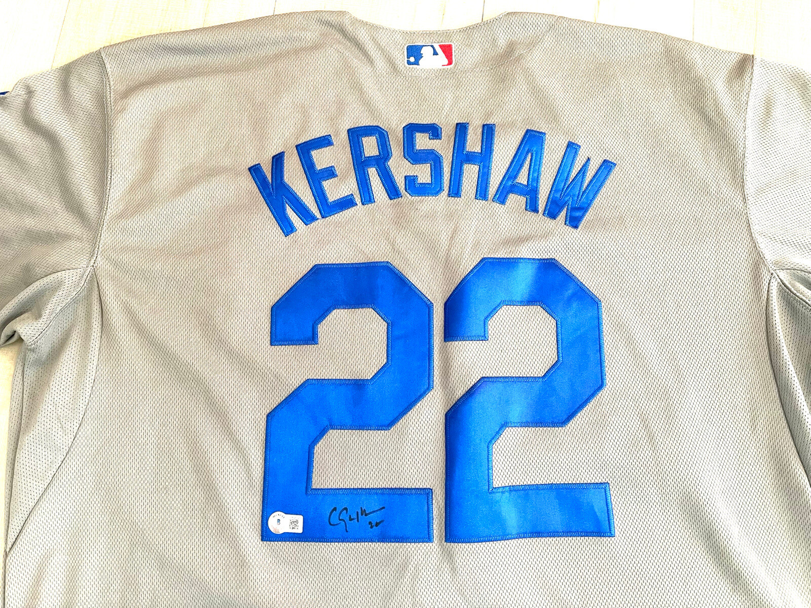 Clayton Kershaw Hand Signed Los Angeles Dodgers Jersey BAS CERT