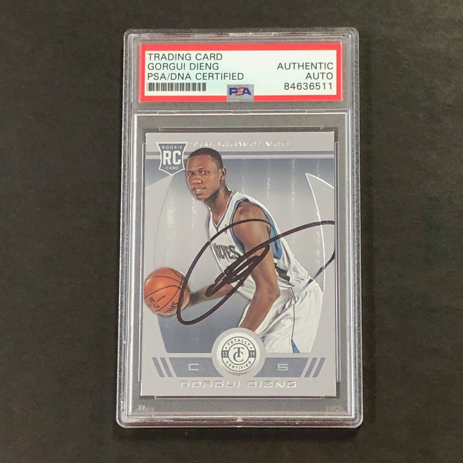 2013-14 Panini Totally Certified #230 Gorgui Dieng Signed Card AUTO PSA Slabbed