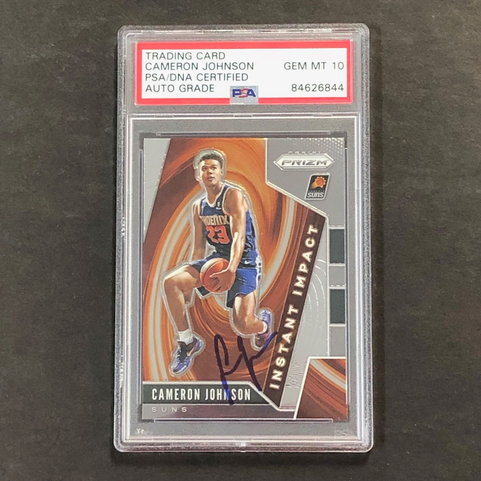 2019-20 Panini Prizm Instant Impact #10 Cameron Johnson Signed Card Auto GRADE 1