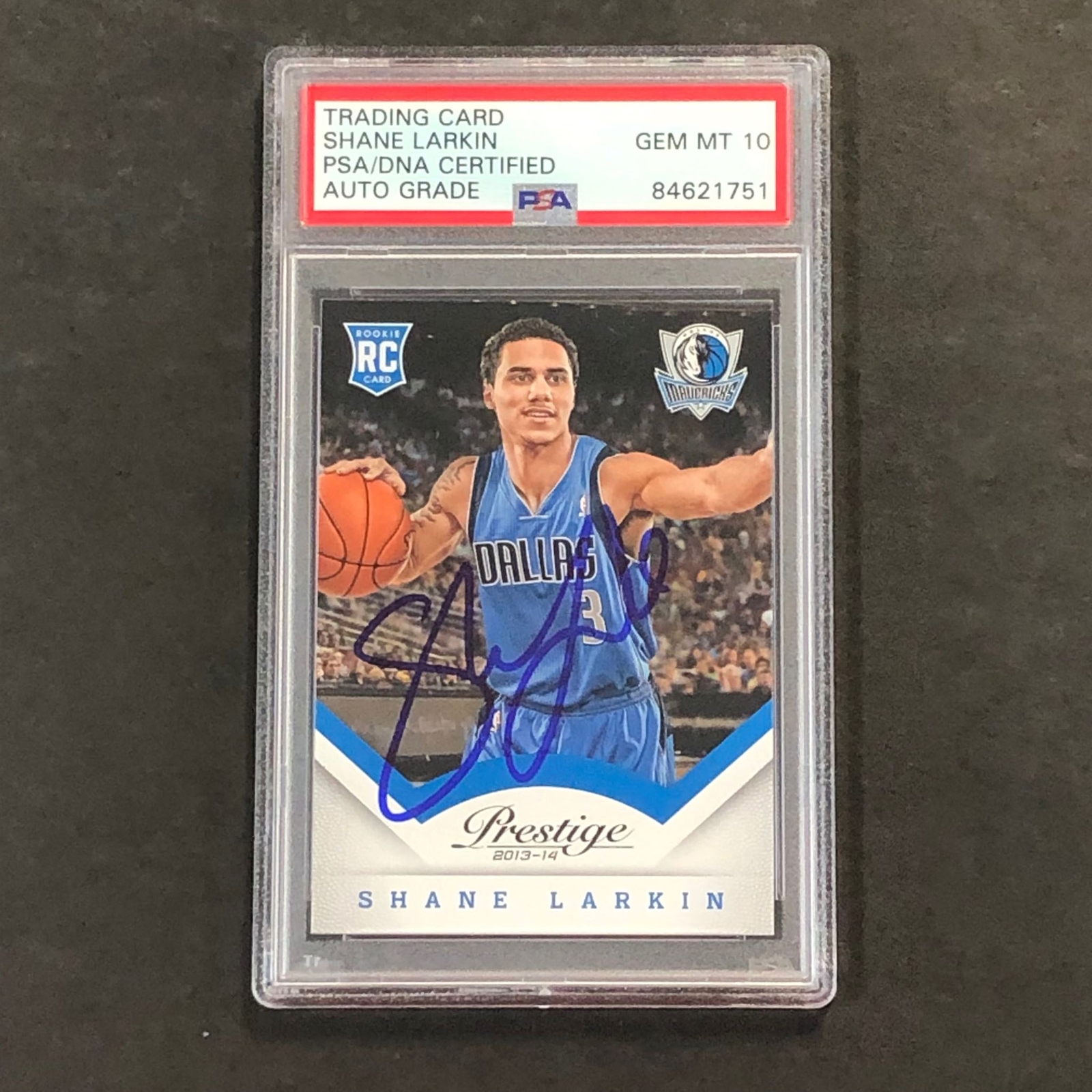 2013-14 Panini Prestige #178 Shane Larkin Signed Card AUTO GRADE 10 PSA Slabbed