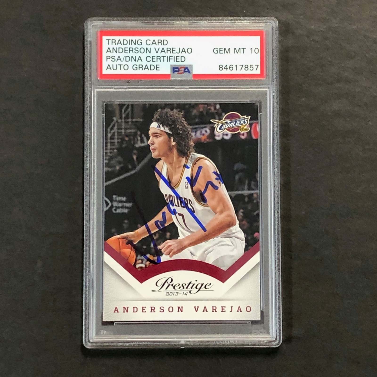 2013-14 Panini Prestige #8 Anderson Varejao Signed Card AUTO 10 PSA Slabbed Cava
