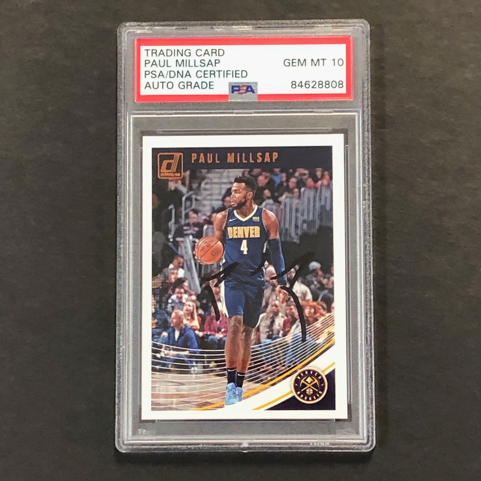 2018-19 Panini Donruss #90 PAUL MILLSAP Signed AUTO 10 PSA Slabbed