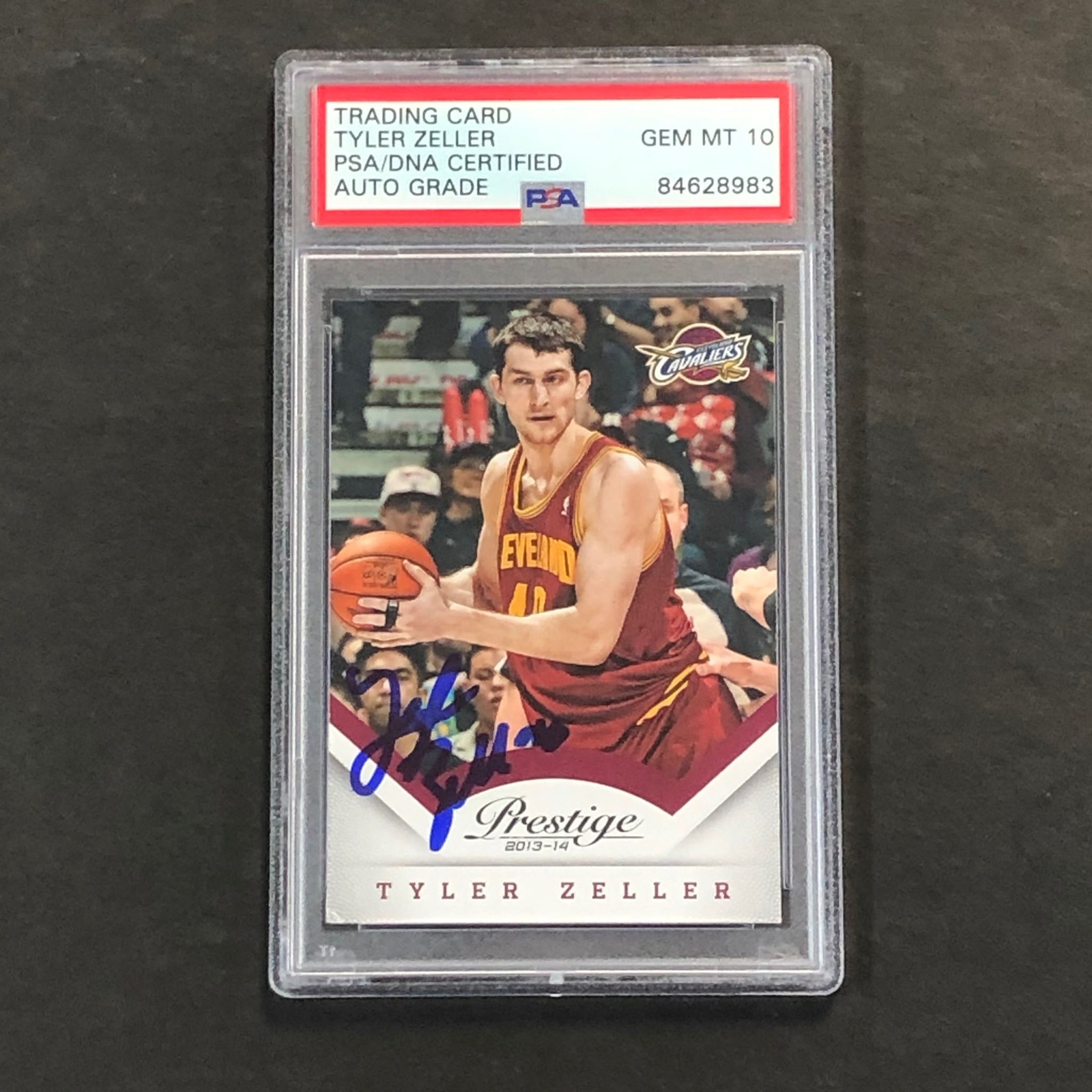 2013-14 Panini Prestige #44 Tyler Zeller Signed Card AUTO 10 PSA/DNA Slabbed Cav