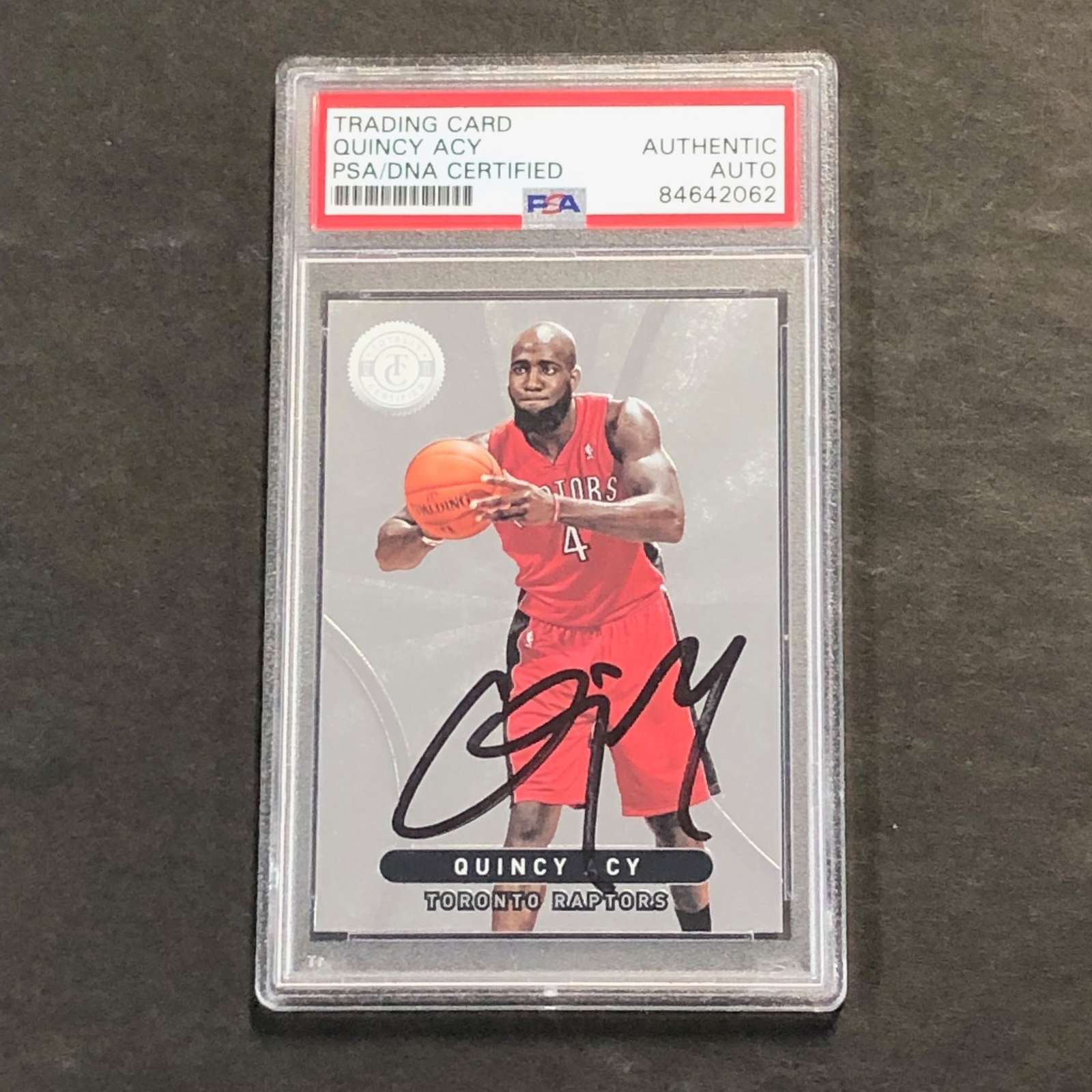 2012-13 Totally Certified #295 Quincy Acy Signed Card AUTO PSA Slabbed Raptors