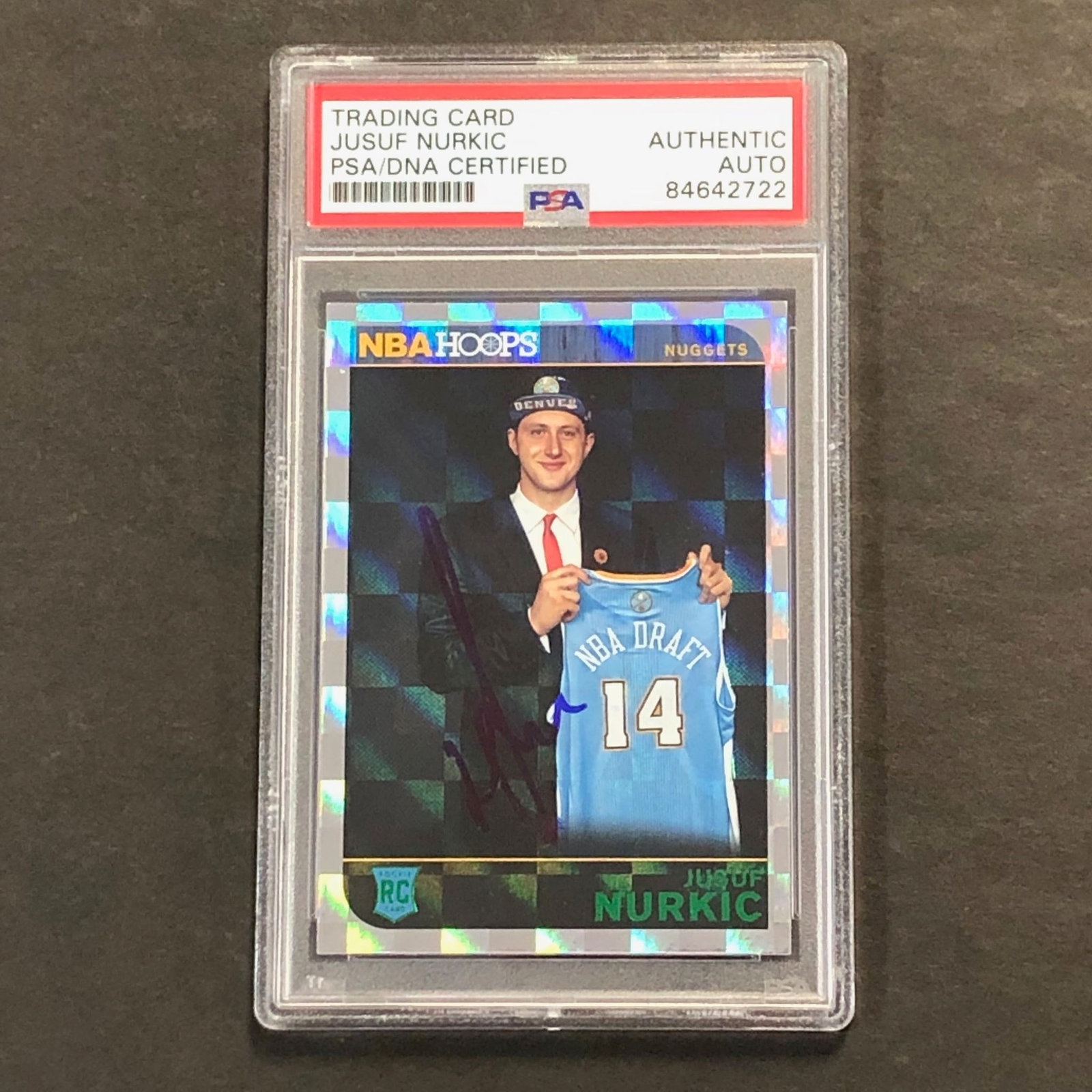2014-15 NBA Hoops #284 JUSUF NURKIC Signed AUTO PSA Slabbed RC Nuggets
