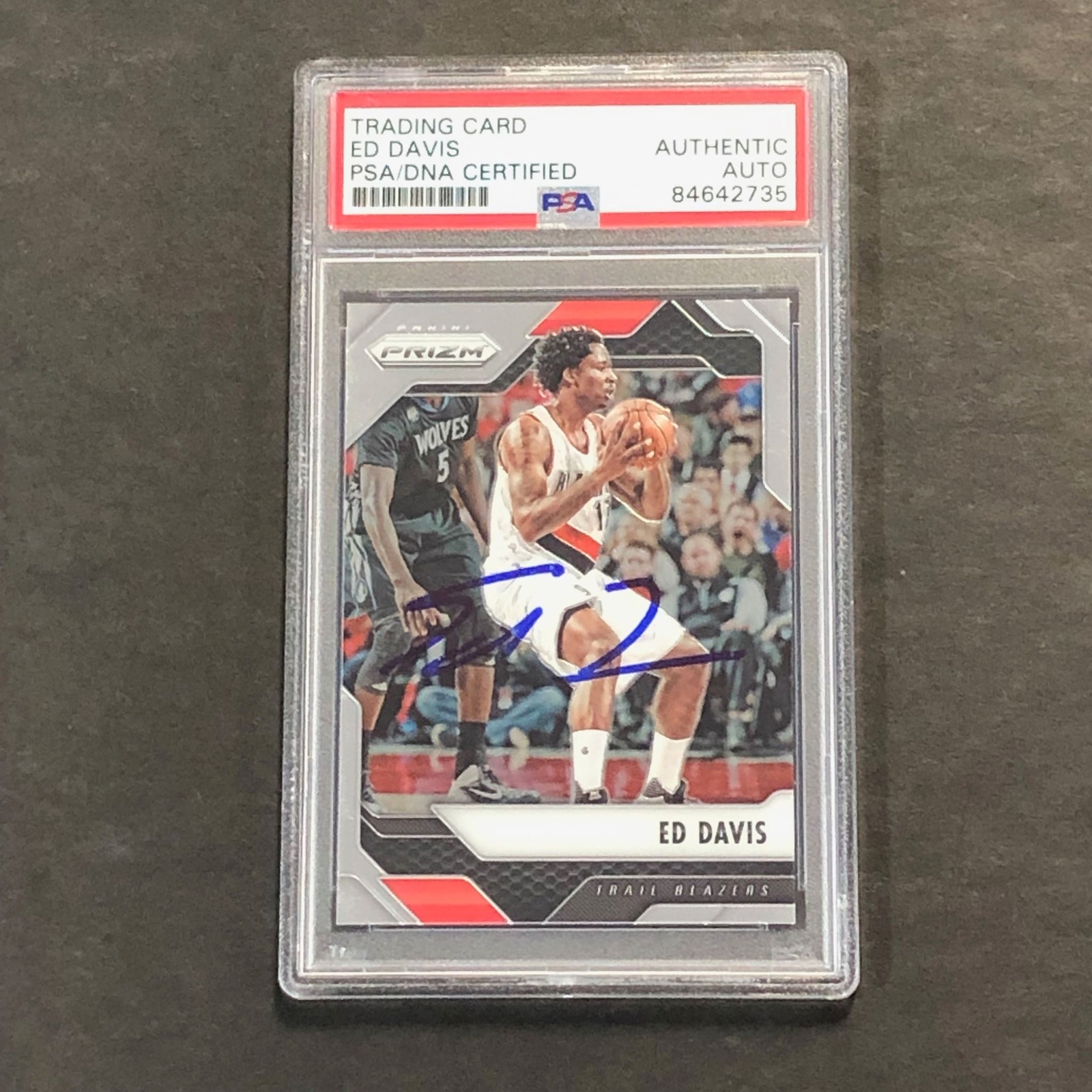 2015-16 Panini Prizm #280 Ed Davis Signed Card AUTO PSA Slabbed Trail Blazers