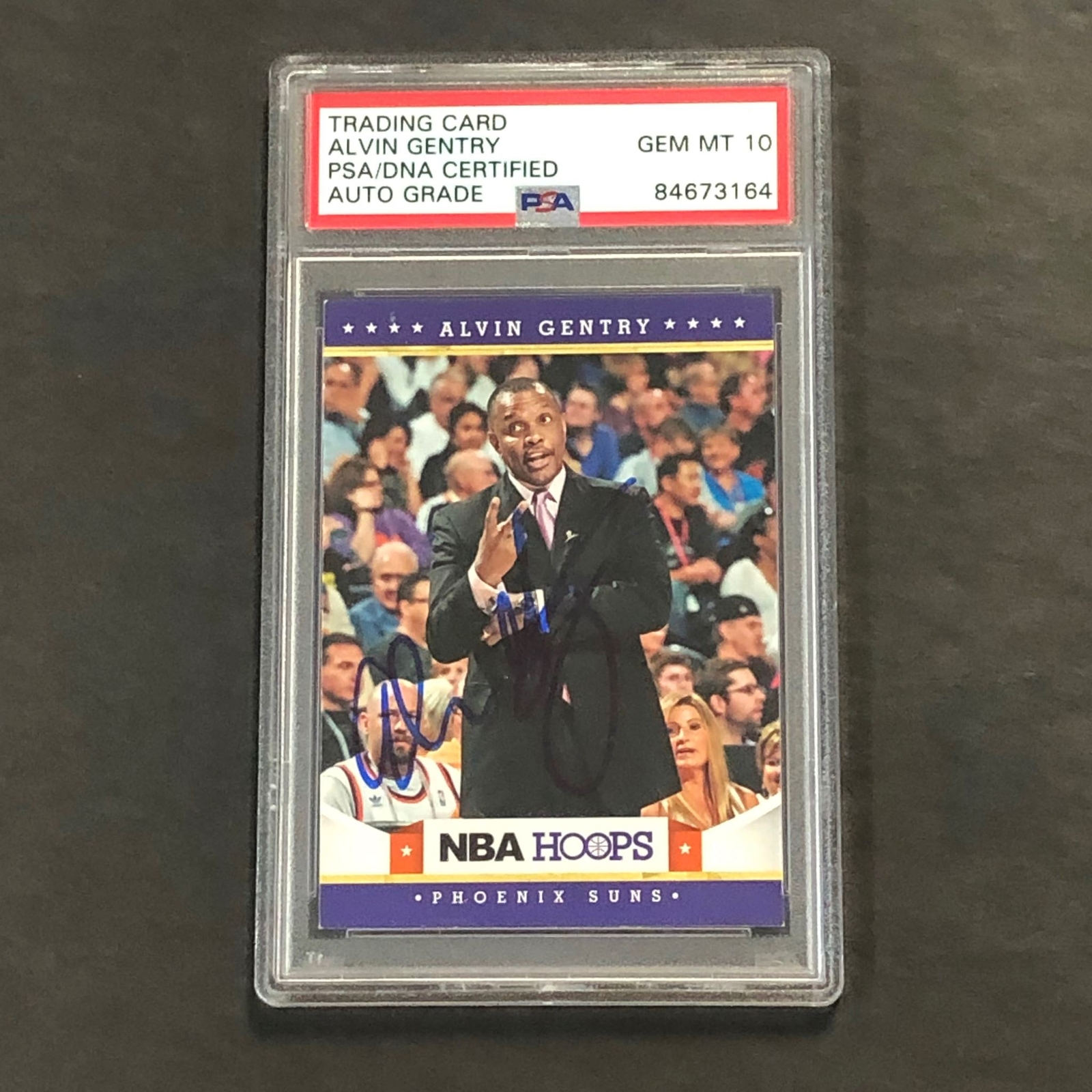 2012-13 NBA Hoops #210 Alvin Gentry Signed Card AUTO PSA Slabbed Suns