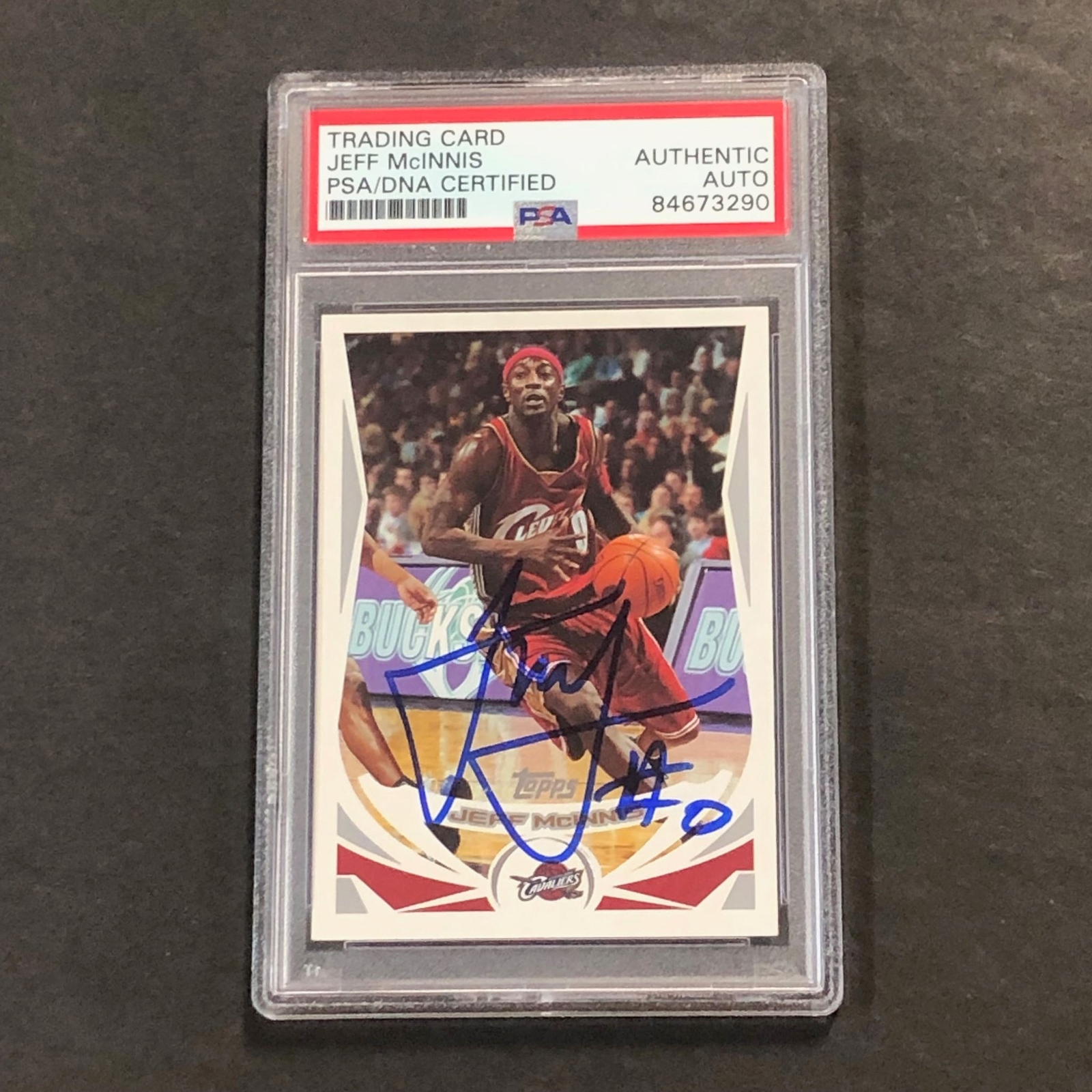 2004-05 TOPPS BASKETBALL #218 JEFF MCINNIS SIGNED CARD AUTO PSA SLABBED CAVALIER COLLECTIBLE MEMORABILIA