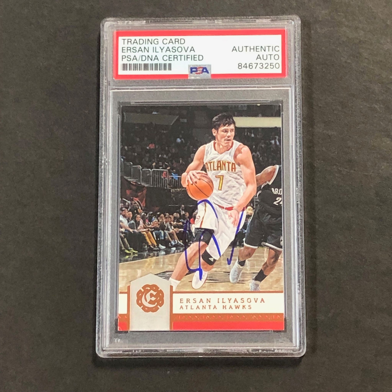 2016-17 Panini Excalibur #137 Ersan Ilyasova Signed Card AUTO PSA Slabbed Hawks