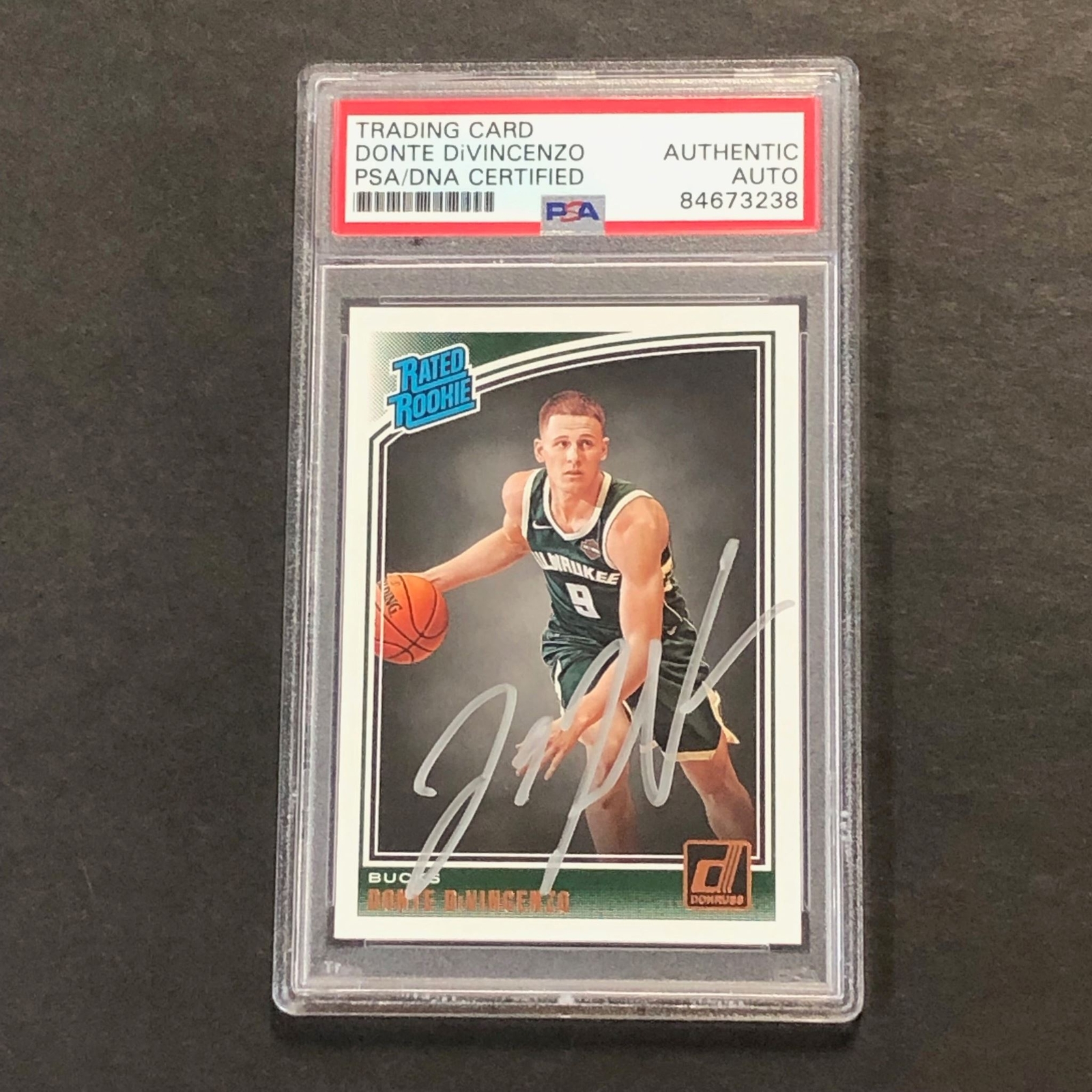2018-19 Panini Donruss #104 DONTE DIVINCENZO Signed Card AUTO PSA/DNA Slabbed RC