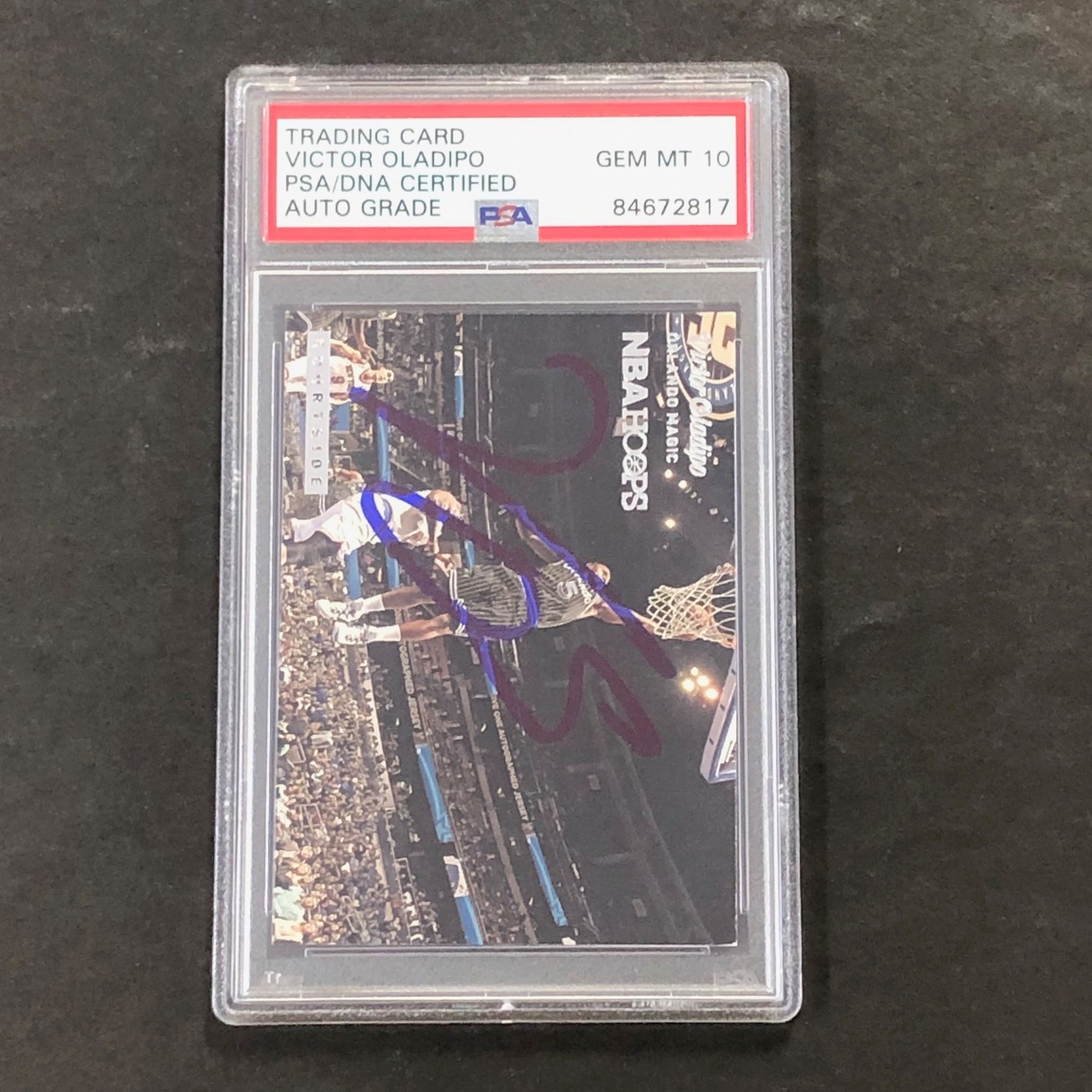 2014-15 Panini NBA Hoops Courtside #16 Victor Oladipo Signed Card AUTO 10 PSA/DN